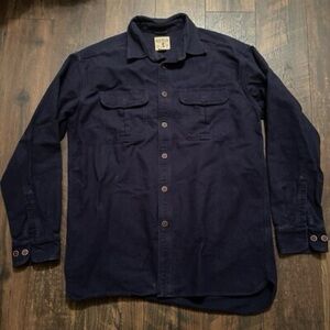 RedHead Men's Casual Button Down Shirt - Dark Blue